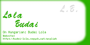 lola budai business card